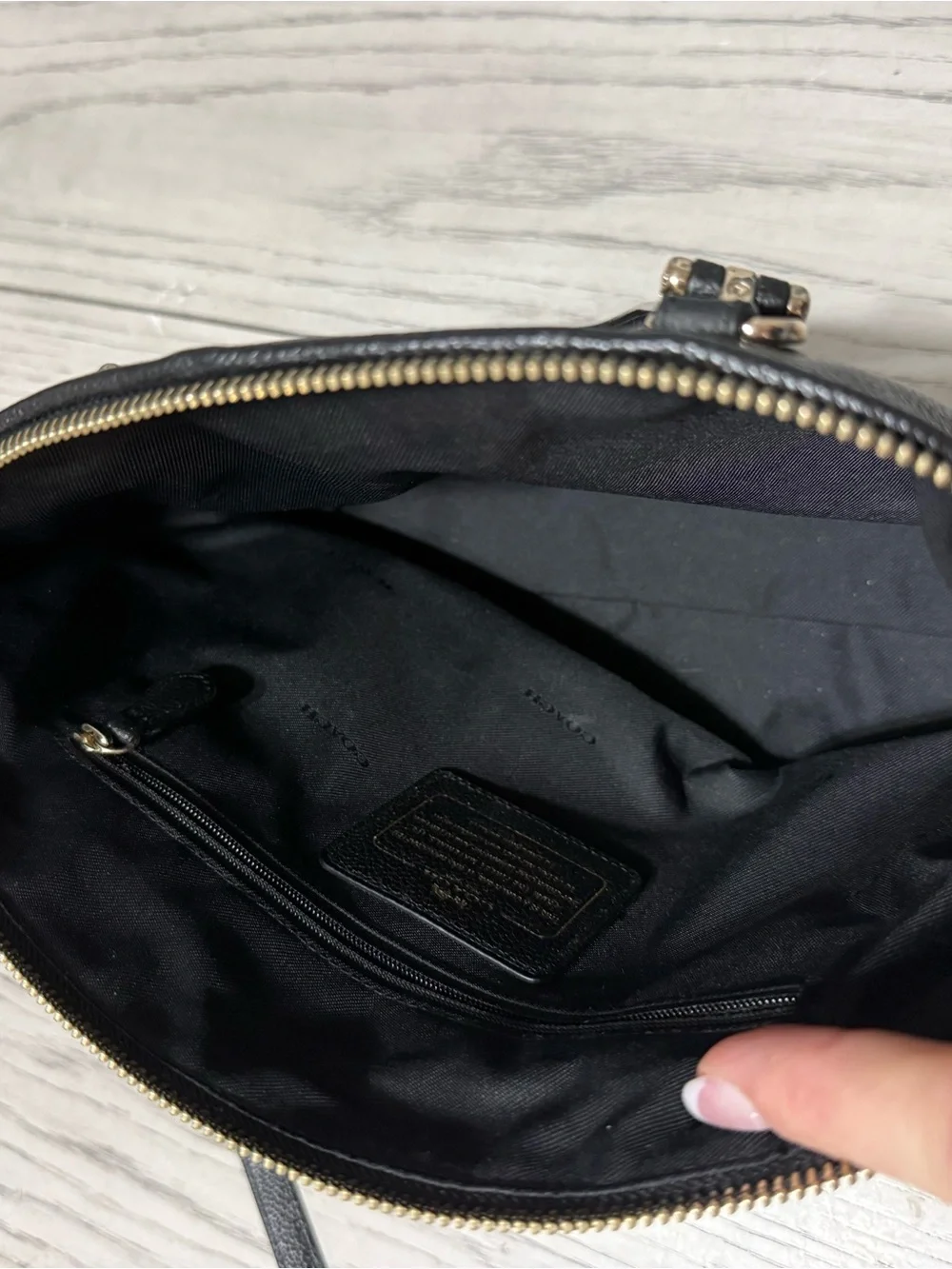 Coach Black Patchwork Leather Shoulder Bag